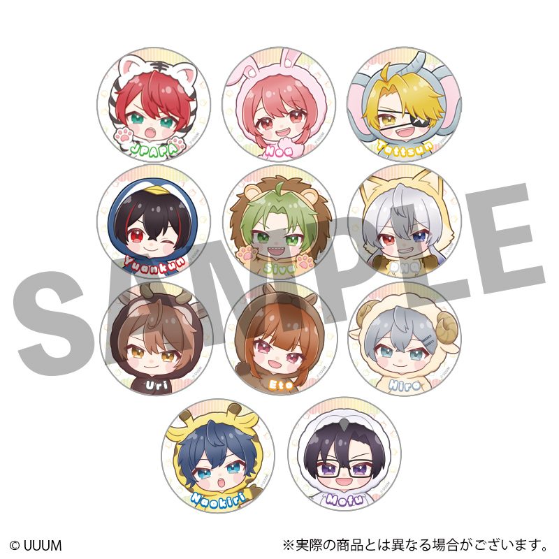 カラフルピーチ トレーディングミニキャラ缶バッジ (Colorful Peach Trading Mini Character Can Badge)