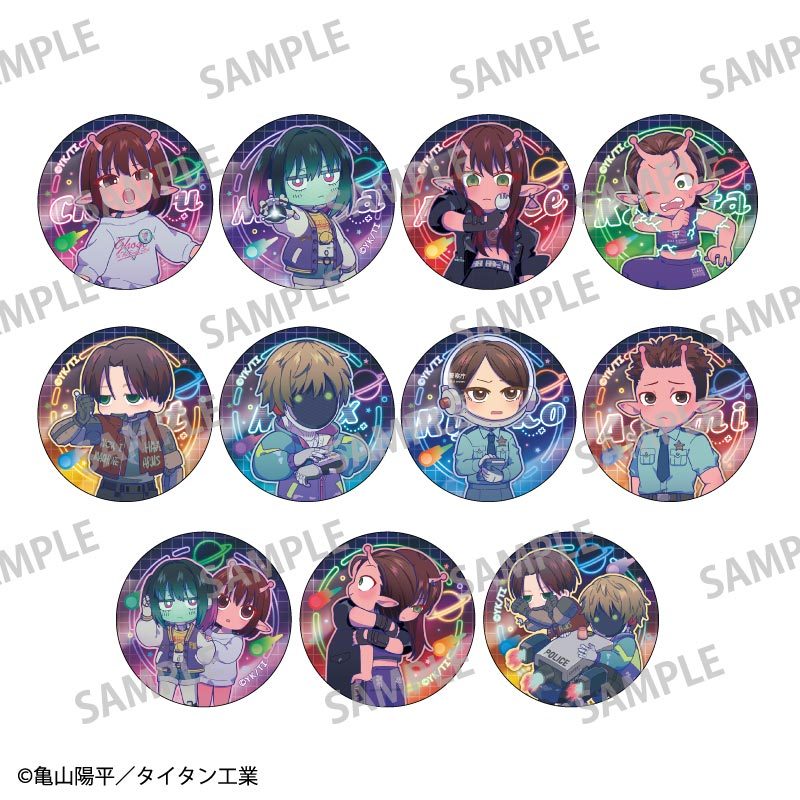 銀河特急 ミルキー☆サブウェイ トレーディングオーロラ缶バッジ 描き起こし第2弾 ("MILKY SUBWAY THE GALACTIC LIMITED EXPRESS" Trading Aurora Can Badge Original Illustration Vol. 2)