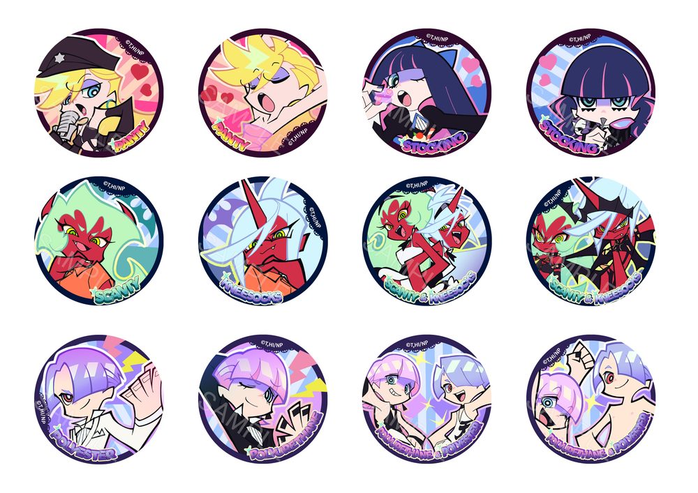 AFORCE×DRAGON HORSE New PANTY & STOCKING with GARTERBELT トレーディング缶バッジ (AFORCE x DRAGON HORSE "NEW PANTY & STOCKING WITH GARTERBELT" TRADING CAN BADGE)