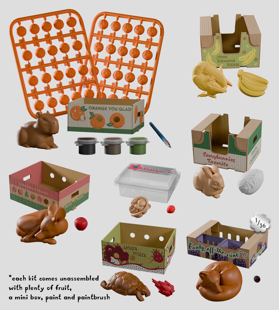 Fruit Box Stowaways DIY Craft Kit Blind Box (Fruit Box Stowaways DIY Craft Kit Blind Box)