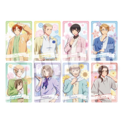ヘタリア World☆Stars トレーディングクリアカード パステルフラワーコーデVer. ("Hetalia World Stars" Trading Clear Card Pastel Flower Outfit Ver.)