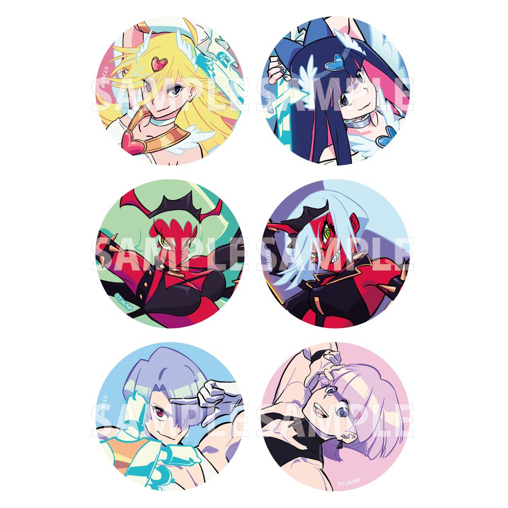 New PANTY & STOCKING with GARTERBELT トレーディング缶バッジ リアル等身Ver. ("New Panty & Stocking with Garterbelt" Trading Can Badge Real Life-size Ver.)