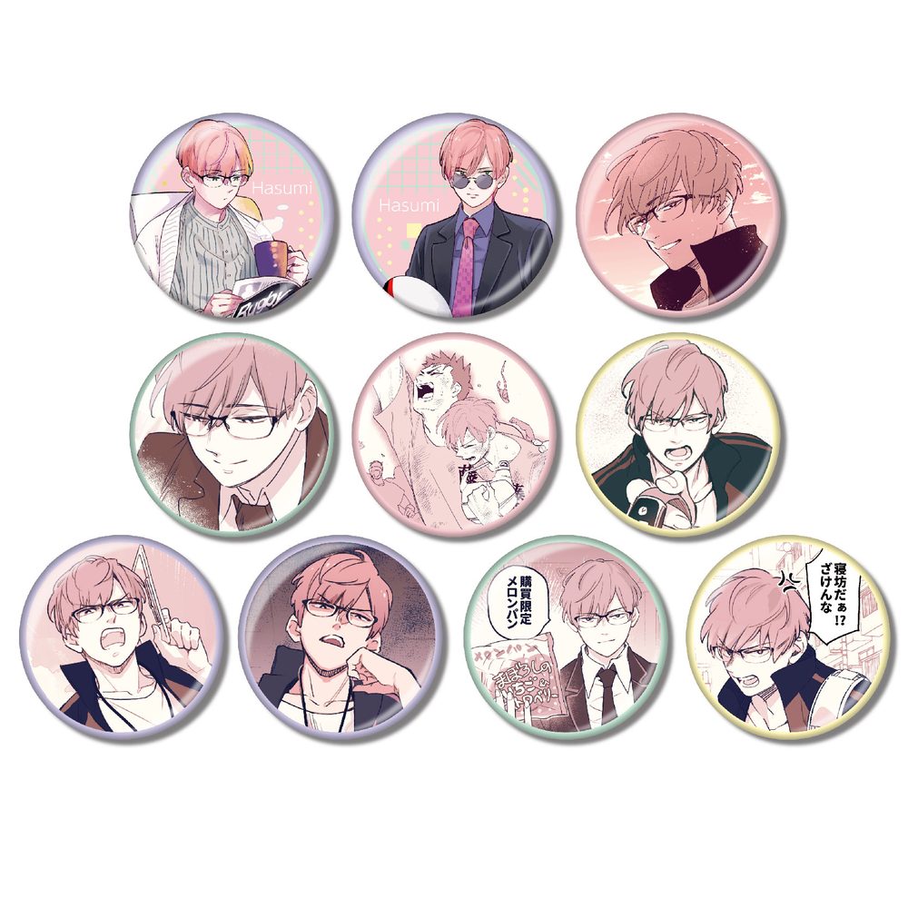 口の悪い男子校マネージャーのサポート力が凄すぎる トレーディング缶バッジ Vol.1 ("Kuchi no Warui Danshikou Manager no Support Ryoku ga Sugosugiru" Trading Can Badge Vol. 1)