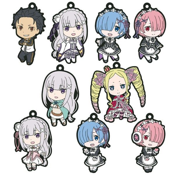 Re:ゼロから始める異世界生活 ラバーストラップコレクション ("Re:Zero kara Hajimeru Isekai Seikatsu" Rubber Strap Collection)