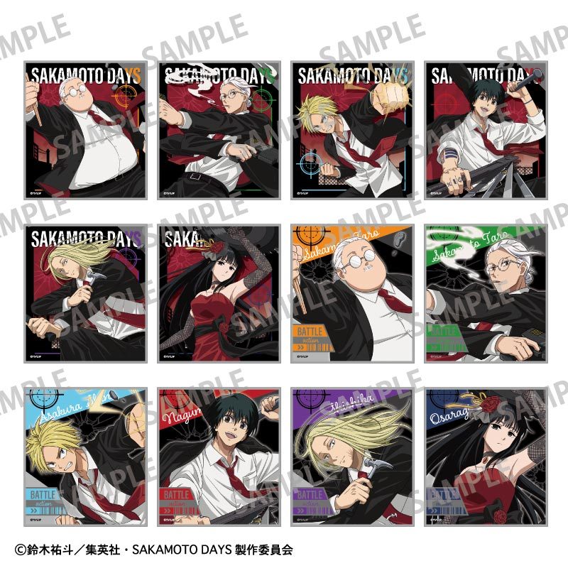 SAKAMOTO DAYS トレーディングミニ色紙 正装バトルアクション ("Sakamoto Days" Trading Mini Shikishi Dress Up Battle Action)