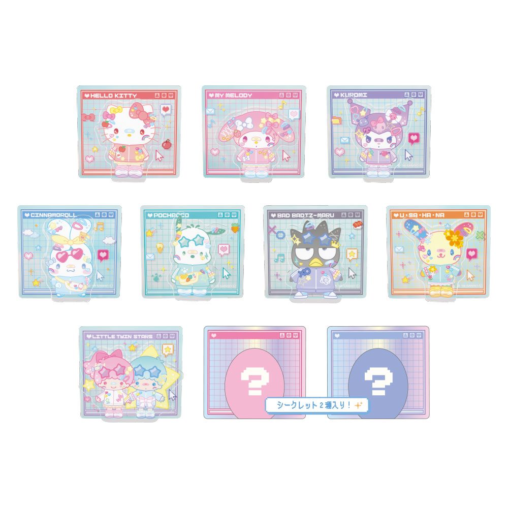 サンリオキャラクターズ シークレットオーロラスタンドクリップ でこらちっく (Sanrio Characters Secret Aurora Stand Clip Decoratic)
