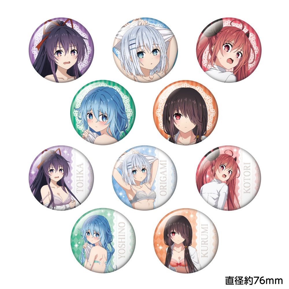 デート・ア・ライブV トレーディングおっきめ缶バッジ ("Date A Live V" Trading Large Can Badge)