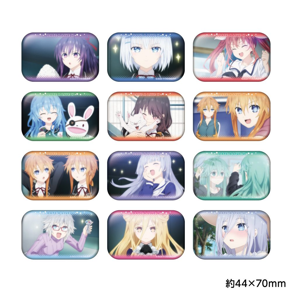 デート・ア・ライブV トレーディング場面写スクエア缶バッジ ("Date A Live V" Trading Scenes Square Can Badge)