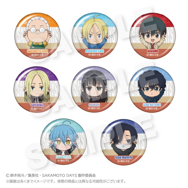 SAKAMOTO DAYS トレーディングぽいんつ缶バッジ ("Sakamoto Days" Trading Points Can Badge)