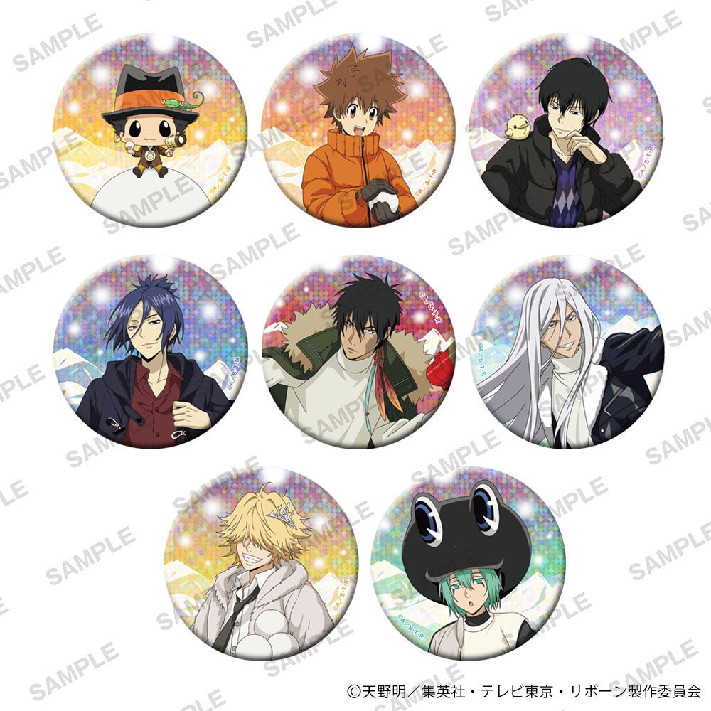 家庭教師ヒットマンREBORN! キラキラ缶バッジコレクション 雪バトルVer. ("Reborn!" Kirakira Can Badge Collection Snow Battle Ver.)