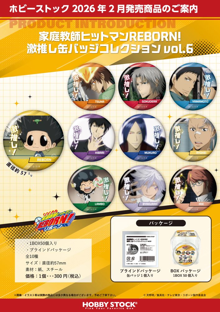 家庭教師ヒットマンREBORN! 激推し缶バッジコレクション Vol.6 ("Reborn!" Gekioshi Can Badge Collection Vol. 6)