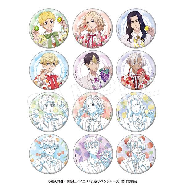 東京リベンジャーズ トレーディングホロ缶バッジ Fruits à la Mode ("Tokyo Revengers" Trading Hologram Can Badge Fruits a la Mode)