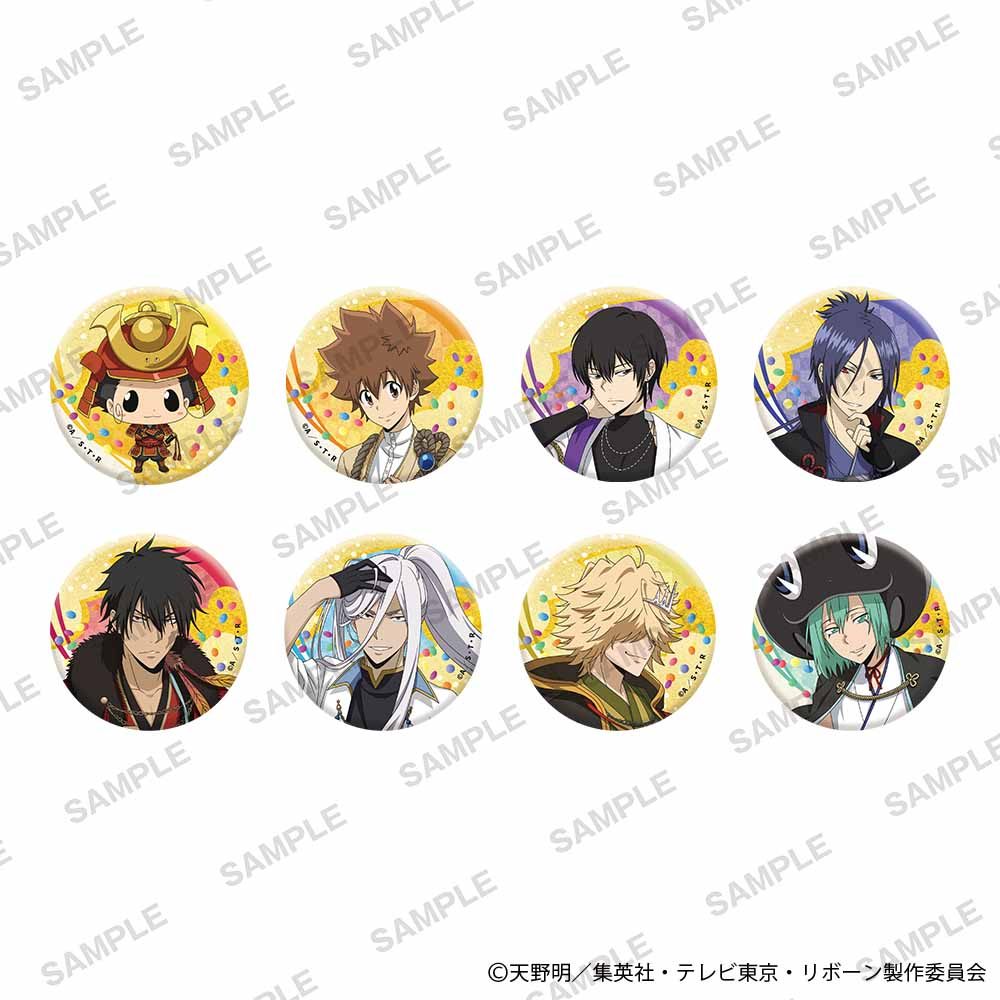 家庭教師ヒットマンREBORN! トレーディンググリッター缶バッジ 和モダンVer. ("Reborn!" Trading Glitter Can Badge Japanese Modern Ver.)