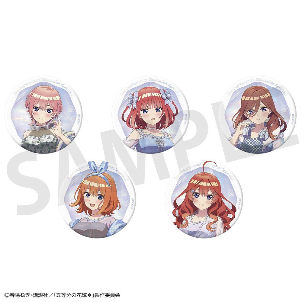 五等分の花嫁* トレーディングキラキラ缶バッジ ("The Quintessential Quintuplets Specials 2" Trading Kirakira Can Badge)
