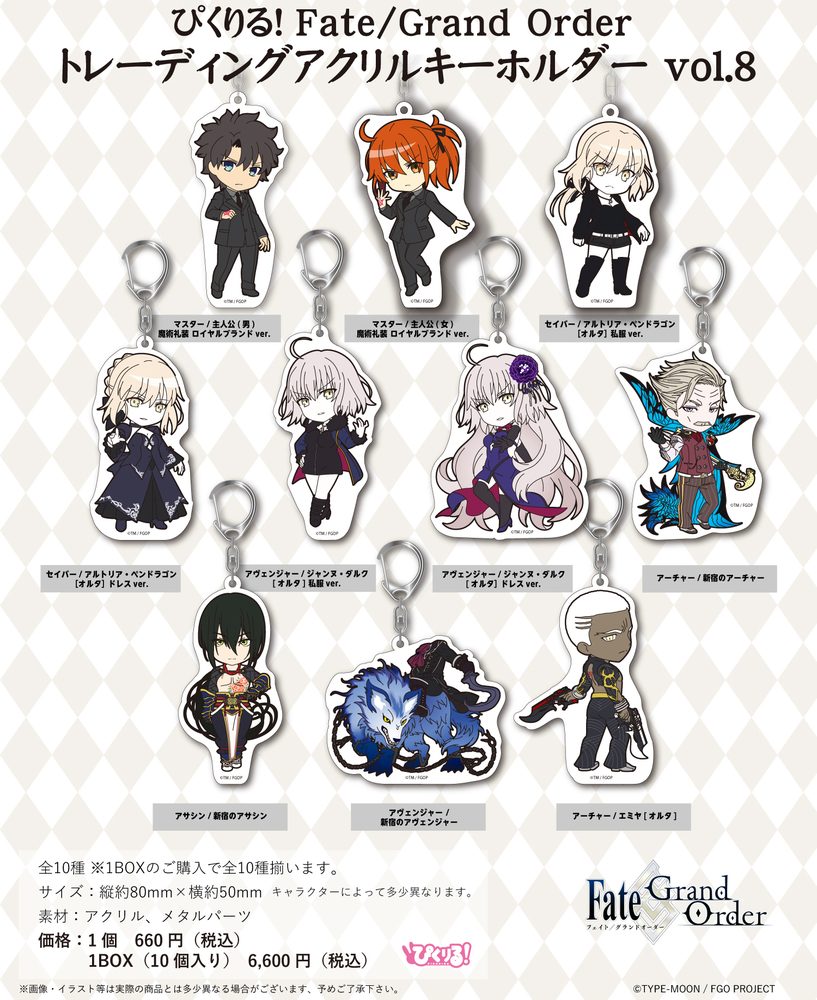 ぴくりる! Fate/Grand Order トレーディングアクリルキーホルダー Vol.8 (Pikuriru! "Fate/Grand Order" Trading Acrylic Key Chain Vol. 8)