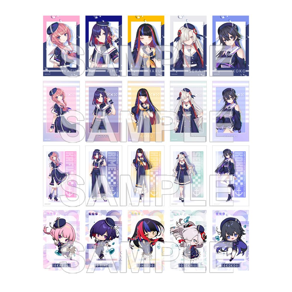 神椿市建設中。 ミニブロマイドコレクション Marine Look Ver. ("KAMITSUBAKI CITY UNDER CONSTRUCTION" Mini Bromide Collection Marine Look Ver.)