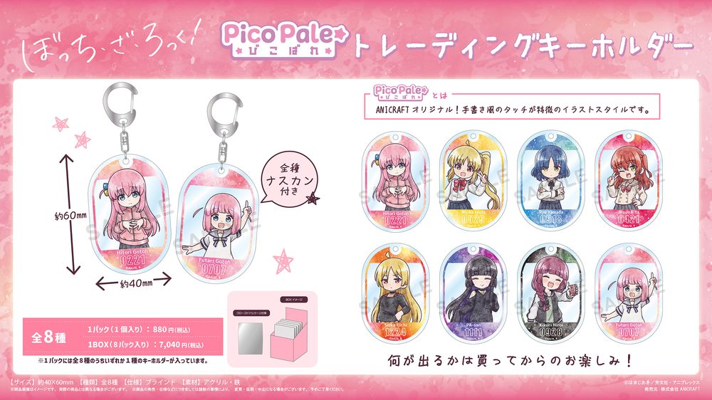 ぼっち・ざ・ろっく! ぴこぱれ トレーディングキーホルダー ("Bocchi the Rock!" Picopale Trading Key Chain)