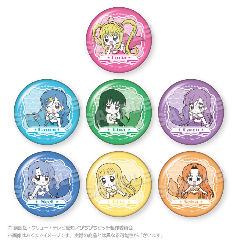 ぴちぴちピッチ トレーディングれといっく缶バッジ ("Mermaid Melody Pichi Pichi Pitch" Trading Retoikku Can Badge)