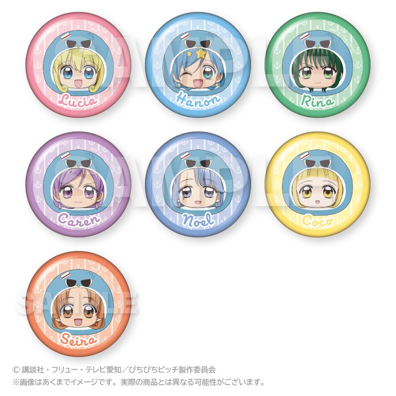 ぴちぴちピッチ トレーディングまるめいつ缶バッジ ("Mermaid Melody Pichi Pichi Pitch" Trading Marumates Can Badge)