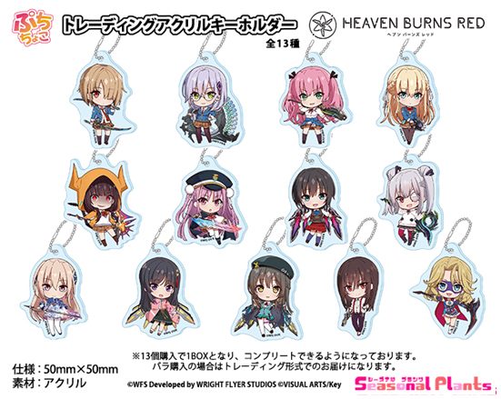 ヘブンバーンズレッド ぷちちょこトレーディングアクリルキーホルダー ("Heaven Burns Red" Puchichoko Trading Acrylic Key Chain)