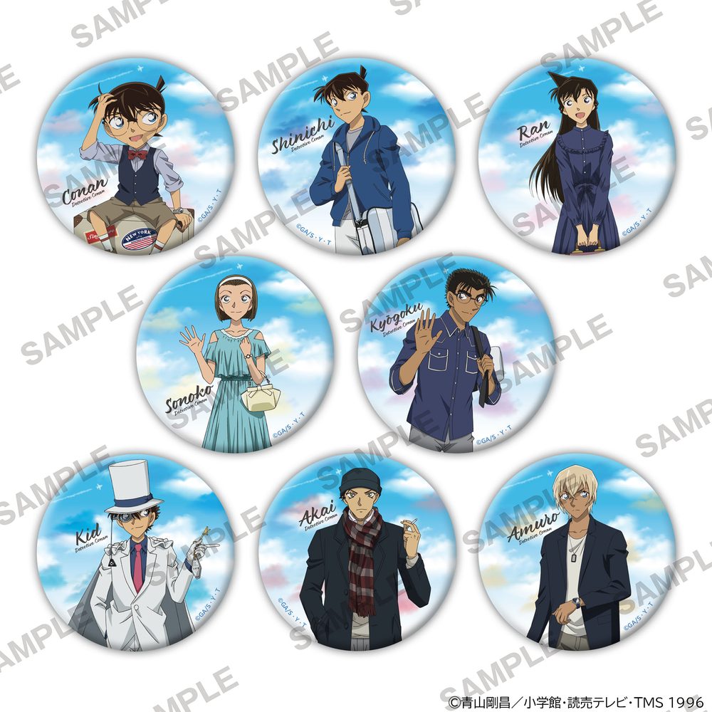 名探偵コナン 缶バッジ+ トラベルVer. ("Detective Conan" Can Badg + Travel Ver.)