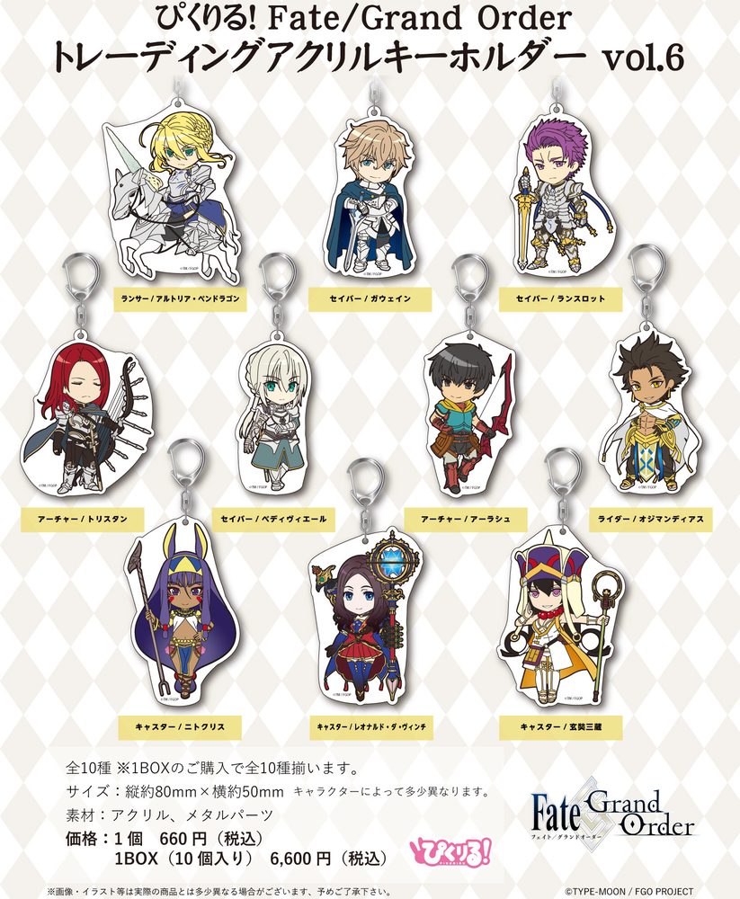 ぴくりる! Fate/Grand Order トレーディングアクリルキーホルダー Vol.6 (Pikuriru! "Fate/Grand Order" Trading Acrylic Key Chain Vol. 6)