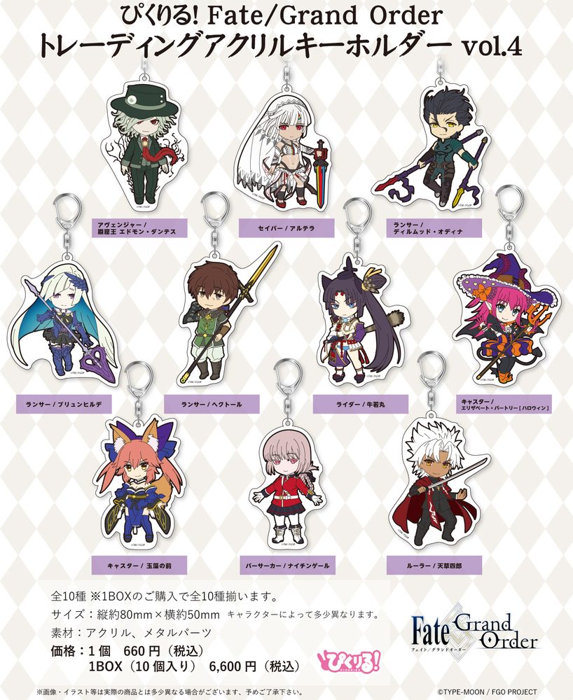 ぴくりる! Fate/Grand Order トレーディングアクリルキーホルダー Vol.4 (Pikuriru! "Fate/Grand Order" Trading Acrylic Key Chain Vol. 4)