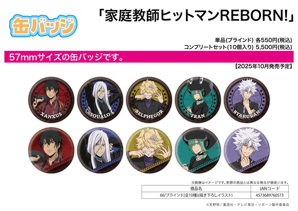 缶バッジ 家庭教師ヒットマンREBORN! 66 描き下ろしイラスト (Can Badge "Reborn!" 66 Original Illustration)