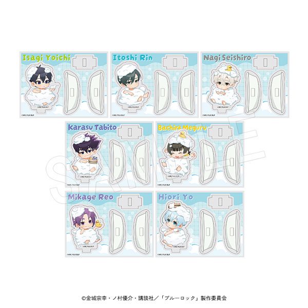 ブルーロック トレーディングアクリルスタンド お風呂ミニキャラVer. ("Blue Lock" Trading Acrylic Stand Bath Mini Character Ver.)