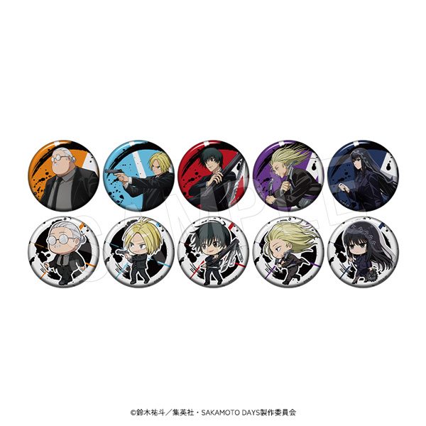 SAKAMOTO DAYS トレーディングマット缶バッジ 出陣Ver. ("Sakamoto Days" Trading Matte Can Badge Departure Ver.)
