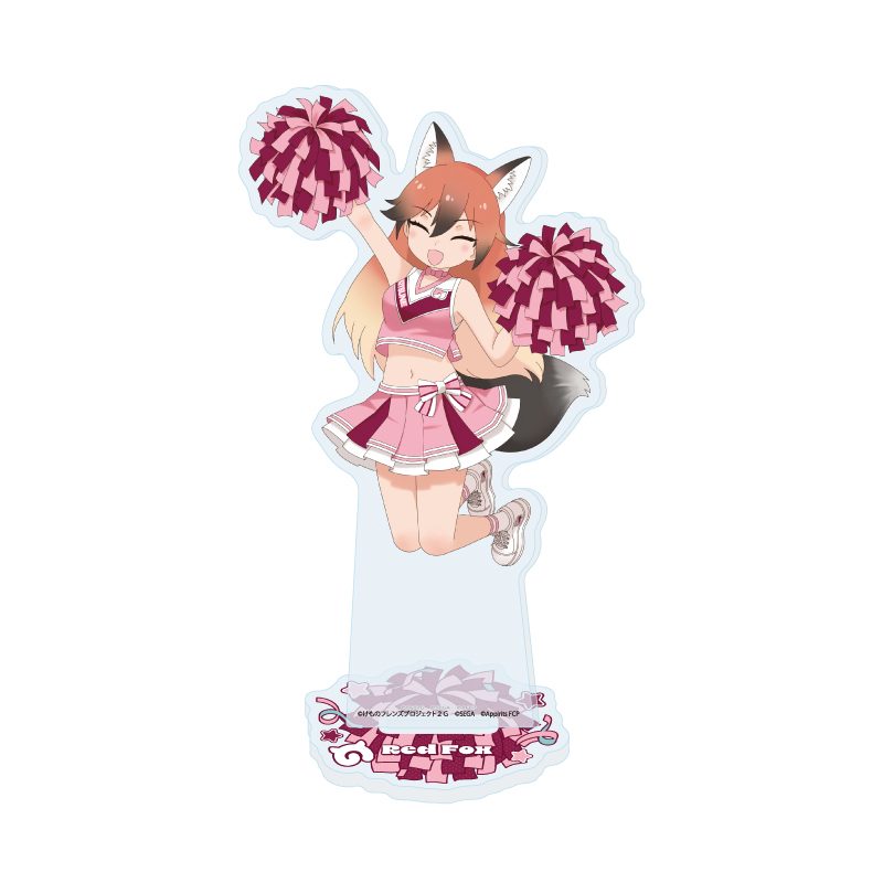 アクリルスタンド けものフレンズ3 12 アカギツネ チアリーダーVer.(描き下ろしイラスト) (Acrylic Stand "Kemono Friends 3" 12 Red Fox Cheerleader Ver. (Original Illustration))