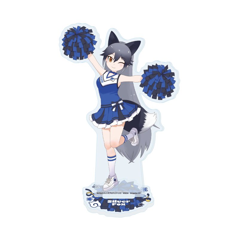 アクリルスタンド けものフレンズ3 15 ギンギツネ チアリーダーVer.(描き下ろしイラスト) (Acrylic Stand "Kemono Friends 3" 15 Silver Fox Cheerleader Ver. (Original Illustration))