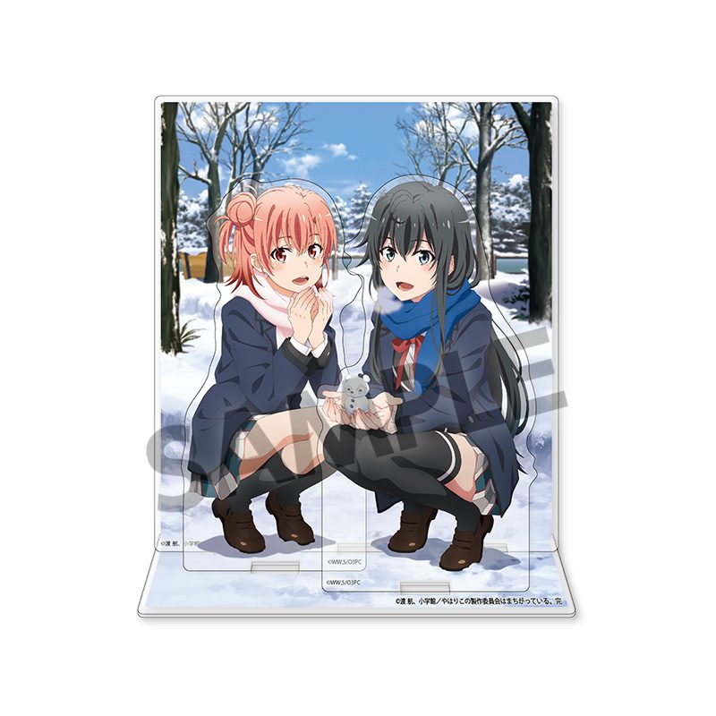 やはり俺の青春ラブコメはまちがっている。完 背景付きアクリルスタンド 雪ノ下雪乃&由比ヶ浜結衣 2019 winter Ver. ("Yahari Ore no Seishun Love-come wa Machigatteiru. Kan" Acrylic Stand with Background Yukinoshita Yukino & Yuigahama Yui 2019 Winter Ver.)