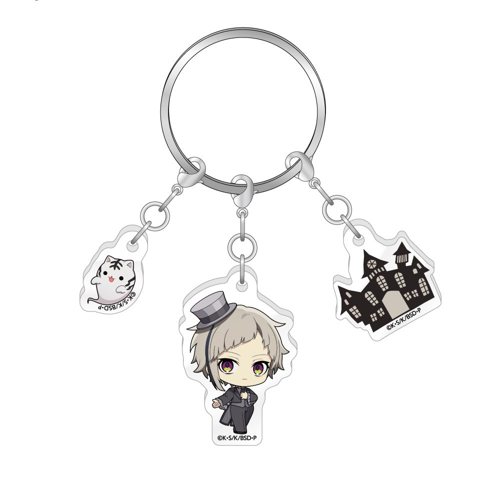 文豪ストレイドッグス 3連アクリルキーホルダー Ghost House Ver. 中島敦 ("Bungo Stray Dogs" Triple Acrylic Key Chain Ghost House Ver. Nakajima Atsushi)