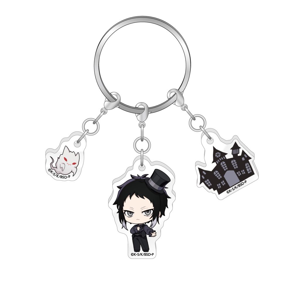 文豪ストレイドッグス 3連アクリルキーホルダー Ghost House Ver. 芥川龍之介 ("Bungo Stray Dogs" Triple Acrylic Key Chain Ghost House Ver. Akutagawa Ryunosuke)