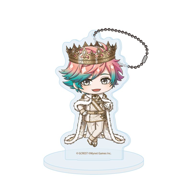 アクリルスタンドキーホルダー 夢王国と眠れる100人の王子様 82 クラウン(ミニキャライラスト) (Acrylic Stand Key Chain "100 Sleeping Princes and the Kingdom of Dreams" 82 Clown (Mini Character Illustration))