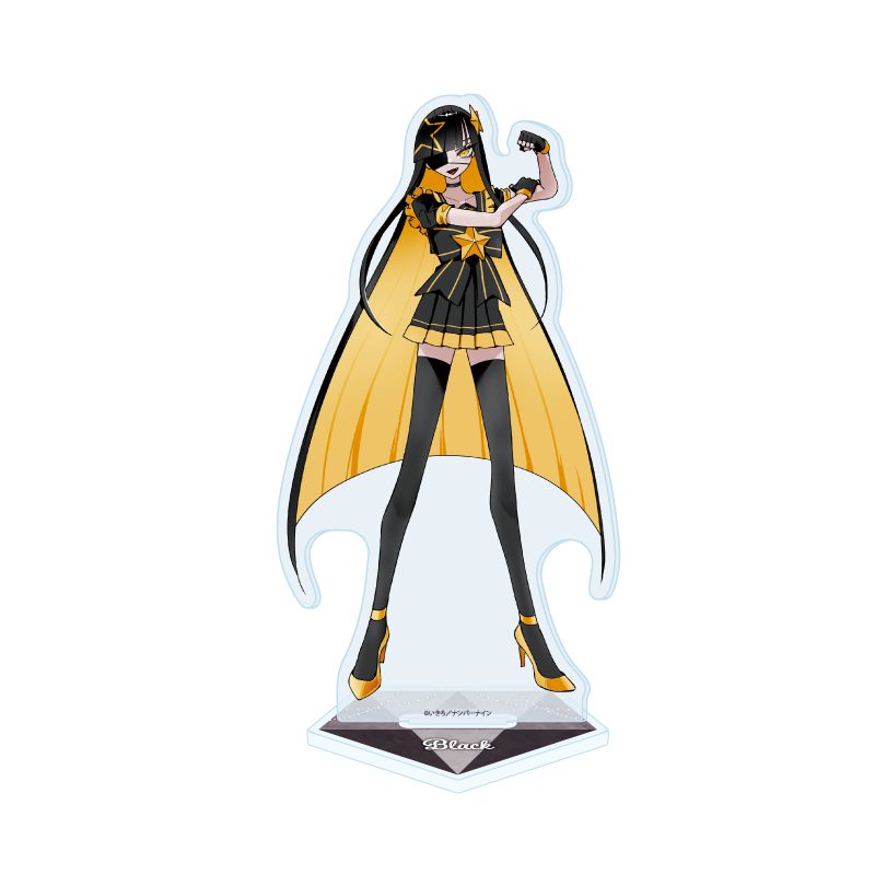 アクリルスタンド 魔法少女ピンクブルー 03 ブラック(公式イラスト) (Acrylic Stand "Magical Girl Pink blue" 03 Black (Official Illustration))
