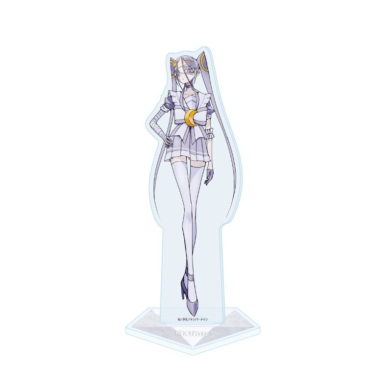 アクリルスタンド 魔法少女ピンクブルー 04 ホワイト(公式イラスト) (Acrylic Stand "Magical Girl Pink blue" 04 White (Official Illustration))