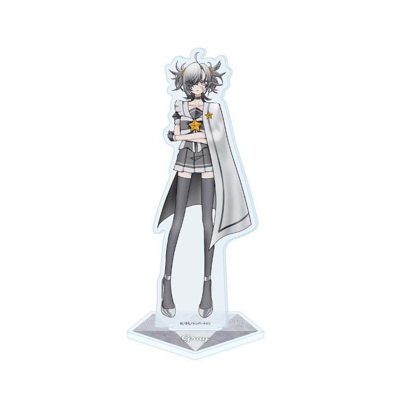 アクリルスタンド 魔法少女ピンクブルー 07 グレー(公式イラスト) (Acrylic Stand "Magical Girl Pink blue" 07 Gray (Official Illustration))
