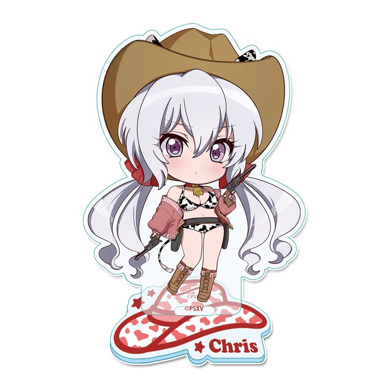 戦姫絶唱シンフォギアXV ぷちちょこアクリルスタンド 雪音クリス カウガールVer. ("Senki Zessho Symphogear XV" Puchichoko Acrylic Stand Yukine Chris Cowgirl Ver.)