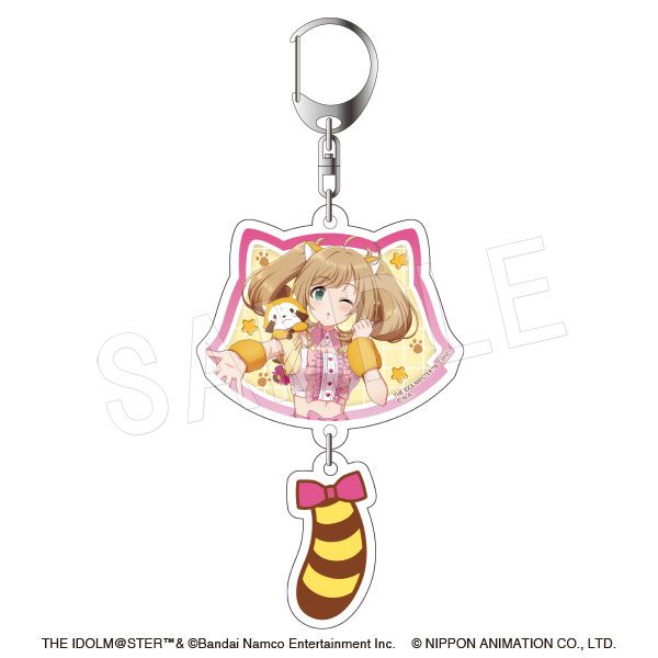 アイドルマスター シンデレラガールズ×ラスカル しっぽ付き2連アクリルキーホルダー 佐藤心 ("The Idolmaster Cinderella Girls" x "Rascal the Raccoon" Twin Acrylic Key Chain with Tail Sato Shin)