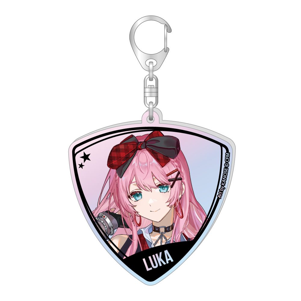 初音ミク ピック型オーロラアクリルキーホルダー バンドVer. 巡音ルカ (Hatsune Miku Pick Type Aurora Acrylic Key Chain Band Ver. Megurine Luka)