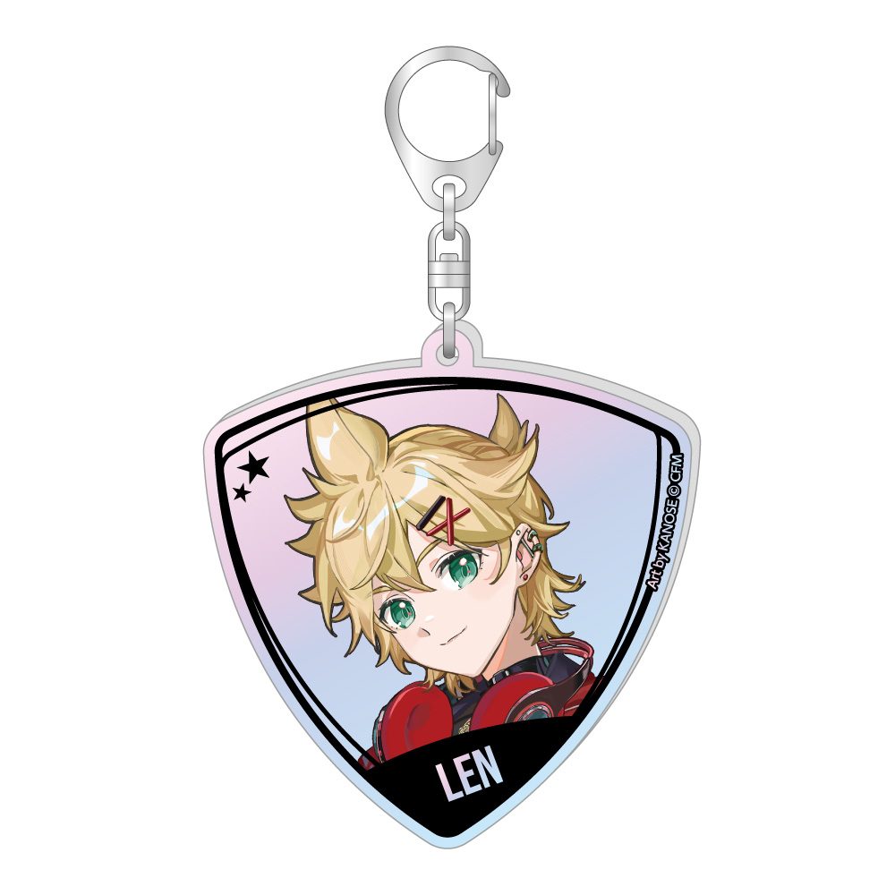 初音ミク ピック型オーロラアクリルキーホルダー バンドVer. 鏡音レン (Hatsune Miku Pick Type Aurora Acrylic Key Chain Band Ver. Kagamine Len)