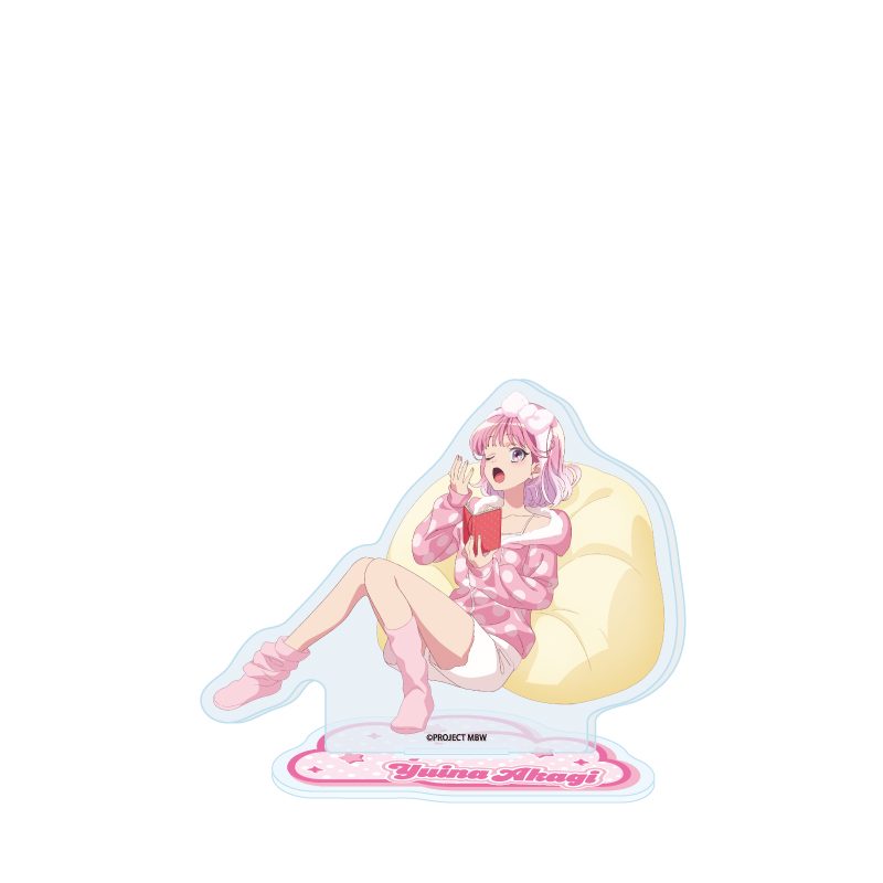 アクリルスタンド 前橋ウィッチーズ 16 赤城ユイナ 水玉ルームウェアVer.(描き下ろしイラスト) (Acrylic Stand "Maebashi Witches" 16 Akagi Yuina Dot Room Wear Ver. (Original Illustration))