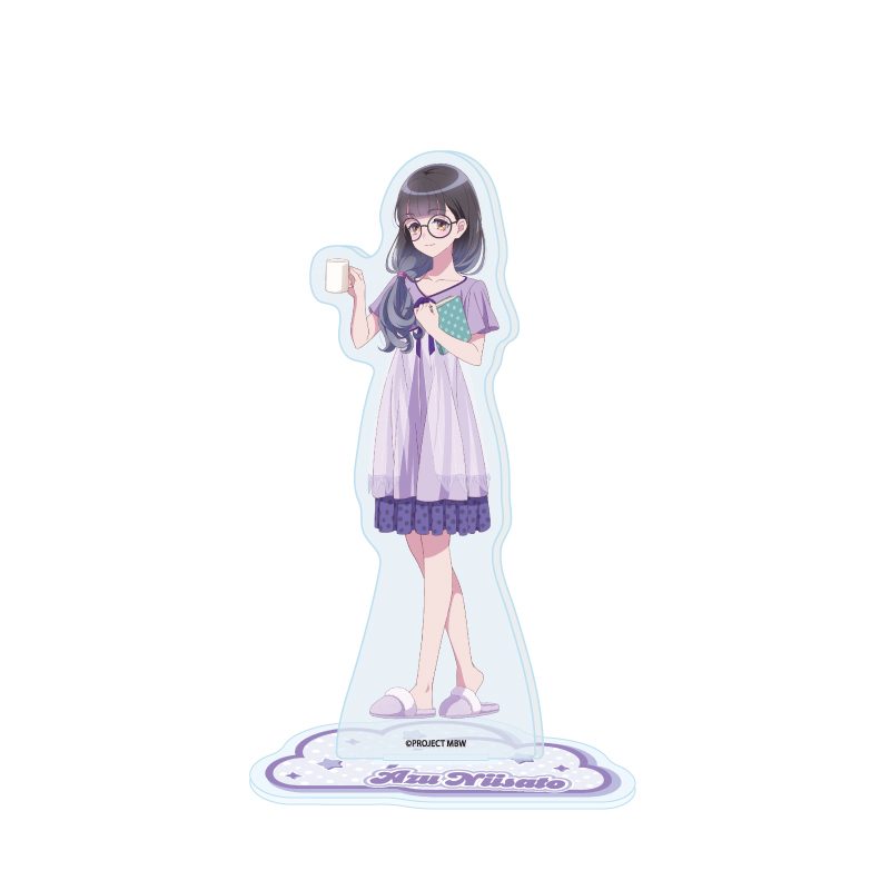 アクリルスタンド 前橋ウィッチーズ 17 新里アズ 水玉ルームウェアVer.(描き下ろしイラスト) (Acrylic Stand "Maebashi Witches" 17 Niisato Azu Dot Room Wear Ver. (Original Illustration))