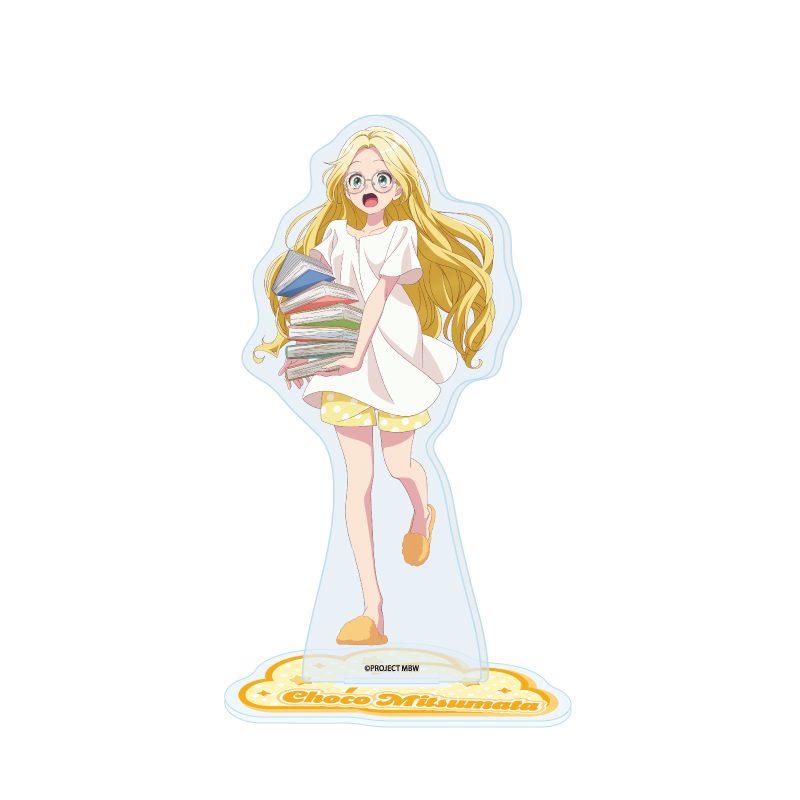 アクリルスタンド 前橋ウィッチーズ 19 三俣チョコ 水玉ルームウェアVer.(描き下ろしイラスト) (Acrylic Stand "Maebashi Witches" 19 Mitsumata Choco Dot Room Wear Ver. (Original Illustration))