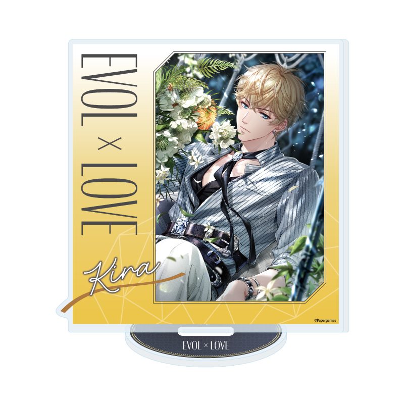 アクリルスタンド 恋とプロデューサー -EVOL×LOVE- 74 キラ・花の誘惑(公式イラスト) (Acrylic Stand "Mr Love: Queen's Choice" 74 Kiro (Kira), Flower Temptation (Official Illustration))