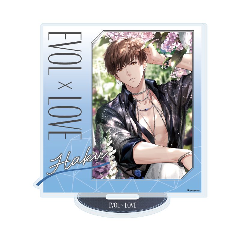 アクリルスタンド 恋とプロデューサー -EVOL×LOVE- 75 ハク・今この時の喜び(公式イラスト) (Acrylic Stand "Mr Love: Queen's Choice" 75 Gavin (Haku), Joy of This Moment (Official Illustration))
