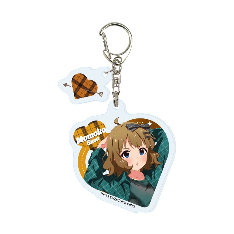 パーツ付きアクリルキーホルダー アイドルマスター ミリオンライブ! 03 周防桃子A(描き下ろしイラスト) (Acrylic Key Chain with Parts "The Idolmaster Million Live!" 03 Suou Momoko A (Original Illustration))