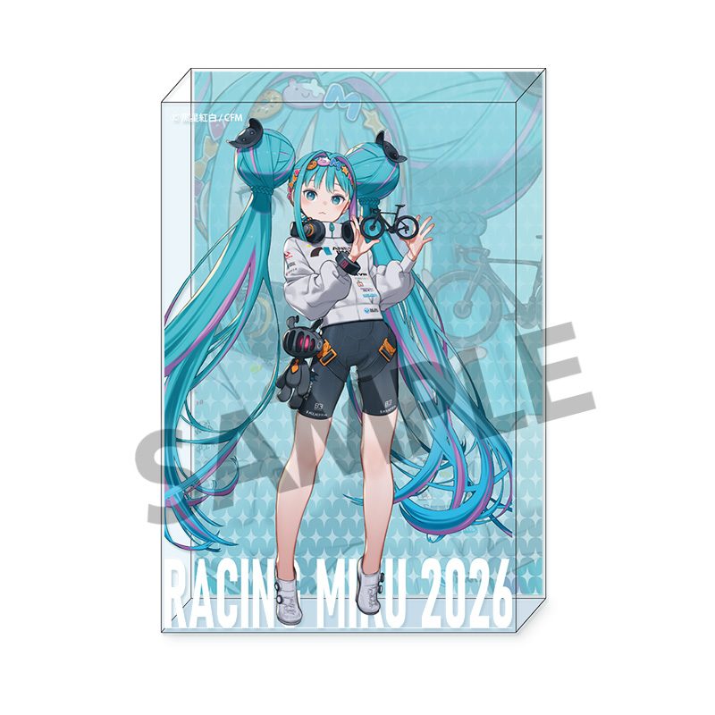 レーシングミク 2026 TEAM UKYO 応援 Ver. アクリルブロック (Racing Miku 2026 TEAM UKYO Cheering Ver. Acrylic Block)